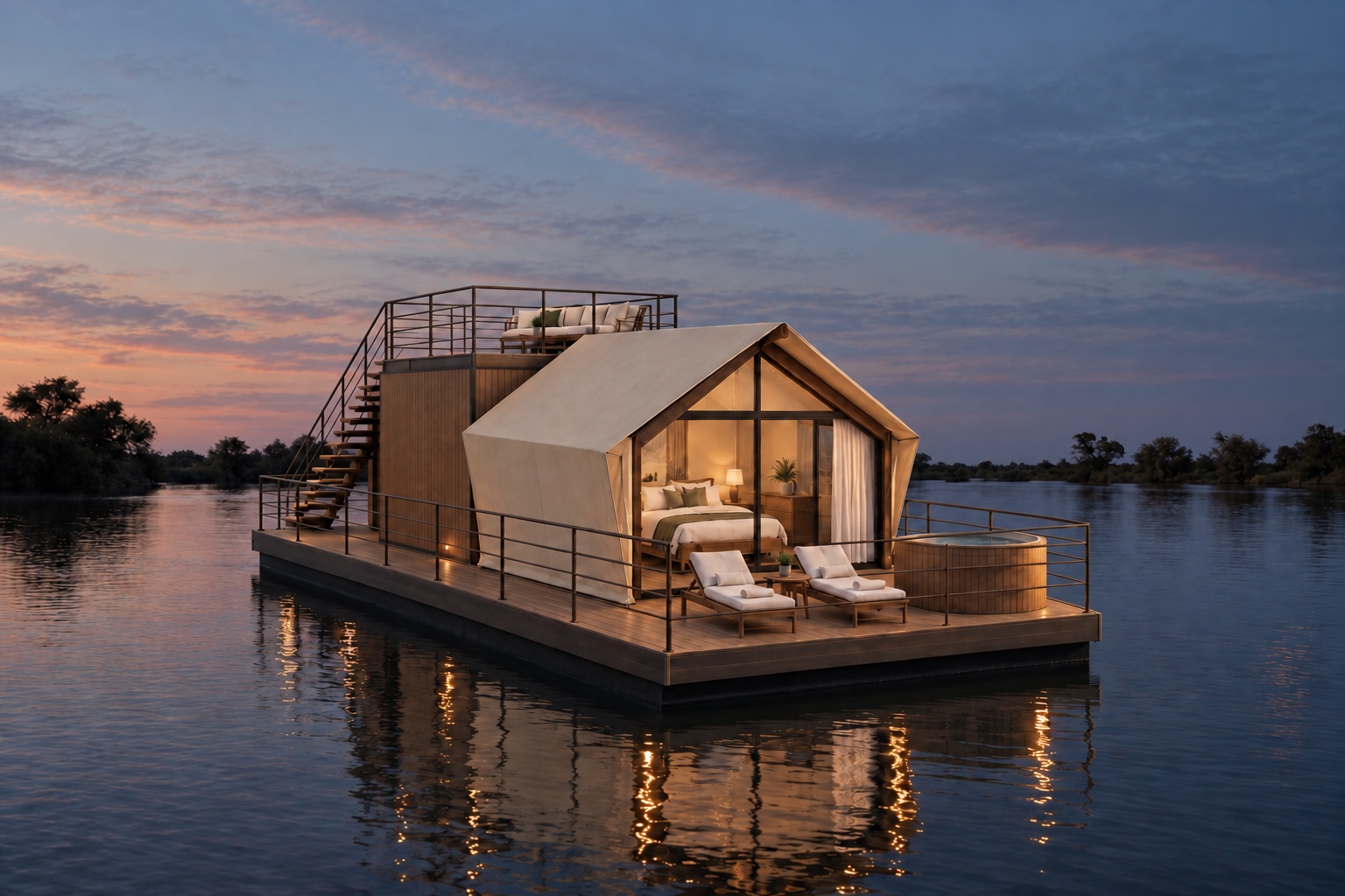 Rendering of Zambezi Sol at dusk